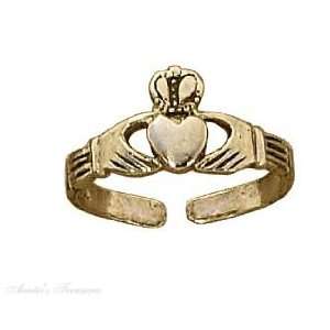  Gold Vermeil Claddagh Toe Ring Jewelry
