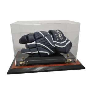 Hockey Player Glove Display Case, Brown   Hockey Display Cases  