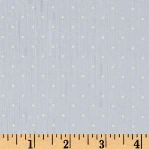  44 Wide Cotton Blend Voile Dots Light Blue Fabric By The 