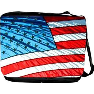  Rikki KnightTM American Flag Patriotic Design Messenger Bag   Book 