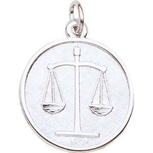    Rembrandt Charms Scales of Justice Charm, Sterling Silver Jewelry