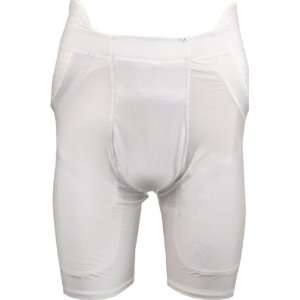  Martin 6 Pocket Spandex Girdle W/ 3 Fixed Pads WHITE YXL 