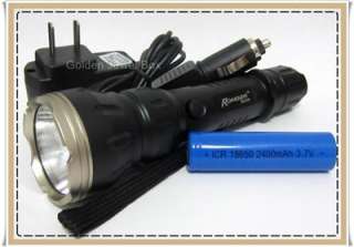 CREE ROMISEN RC 018 LED RECHARGEBLE FLASHLIGHT 800 LM + CAR & AC 