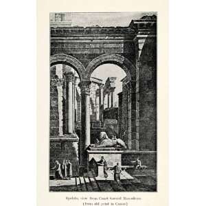  1910 Print Ancient Palace Court Mausoleum Spalato Split 