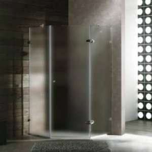   Thick Glass Shower Enclosure with Left Side Door Installation Chrome