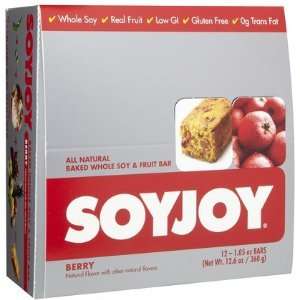 SOYJOY All Natural Fruit & Soy Bars, Berry, 12 ct (Quantity of 3)