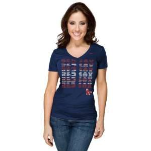 Boston Red Sox Womens Nike Navy Cooperstown Ole Faithful V Neck T 