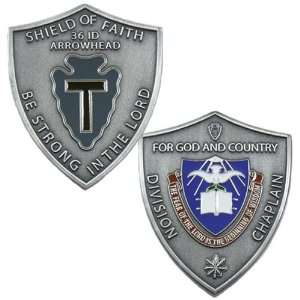  36 ID Arrowhead Division Chaplain Challenge Coin 