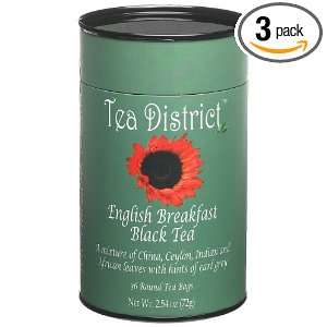 Tea District English Breakfast Black Tea, 36 Count, 2.54 Ounce Units 