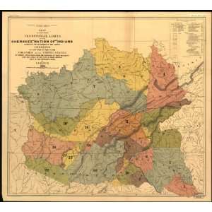    1884 Map of former territorial limits of Cherok