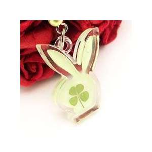   Charm Strap Green Glow Bunny 4 Leaf Clover Cell Phones & Accessories