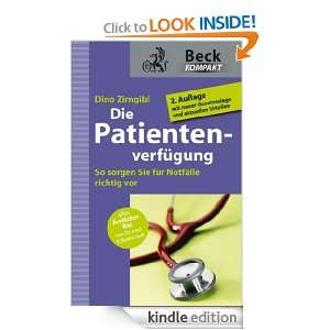 Die Patientenverfügung So sorgen Sie richtig vor (German Edition 