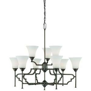 Thomas Lighting SL807815 Chiave Collection 9 Light Chandelier, Oiled 