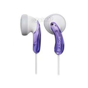 Sony Lightweight Earbud Style Stereo Headphones in Violet (Model# MDR 