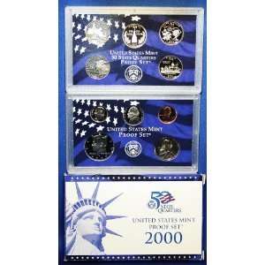  2000 US Mint Proof Set   Multiple Lot of 2 Everything 