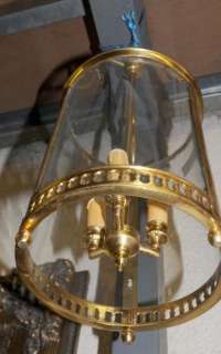 French Brass Lantern Lamp Light Chandelier  