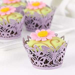  Lavender Butterfly Decorative Cupcake Wraps Everything 