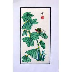  Original Chinese Watercolor Painting Leaf 