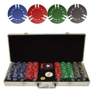   Soprano Striped 10g Clay Poker Chips w/Aluminum Case 