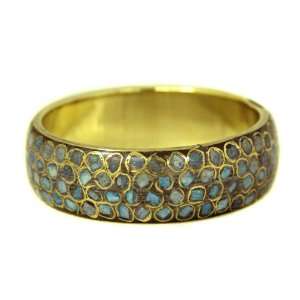 BombayFashions Blue Gold Handpainted Chips Bella Collection Bracelet