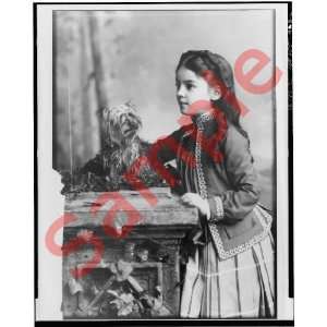  Young Marian Hubbard Daisy Bell Age 8 1888 with dog 