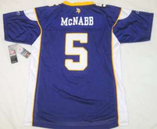 NFL Reebok Minnesota Vikings Donovan McNabb Youth Team Jersey Purple 