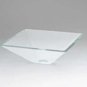   420521 L1 17 Squared Vessel Sink in Crystal / Transparent 420521 L1