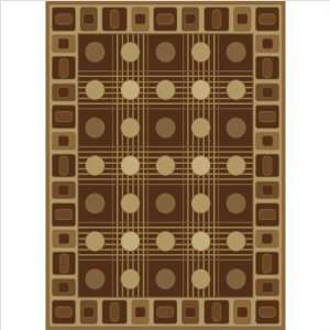  Rain Forest Checkers Chocolate Contemporary Rug Size 111 