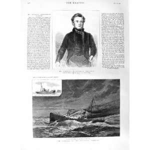  1881 JOHN BRIGHT SHIP SOLWAY FIRE KINGSTOWN HARBOUR