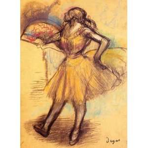   with a Fan (study) Edgar Degas Hand Painted Art