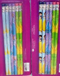   12 Disney Princess Pencils Party Favors Snow White Cinderella Belle