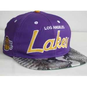  RSVP Los Angeles Lakers Snakeskin Snapback Strapback Hat 