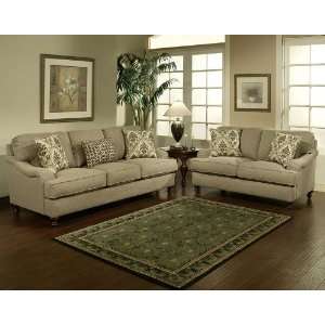  2pc Traditional Modern Fabric Sofa Set, BN HAN S3