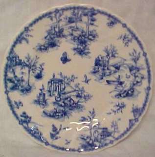   Chelsea Toile Blue dinner plates, sold individually, in good used