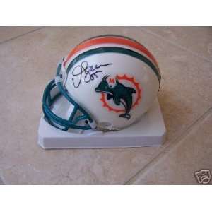  Signed Junior Seau Mini Helmet   Miami Dolphins W coa 