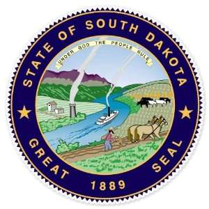 South Dakota State Seal car bumper sticker 4 x 4