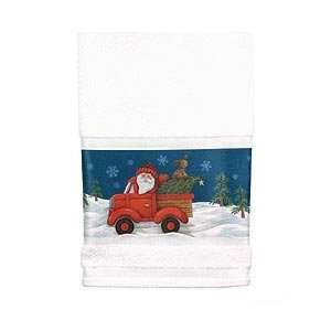  Truckin with Santa Fingertip Towel