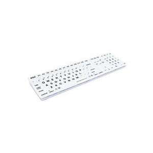   Apple G5/Bluetooth G5 Keyboard Large Type (White with Black Lettering