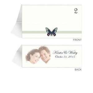  150 Photo Place Cards   Butterfly Moss Horizon Office 