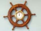 Ship Wheel Clock 18 Antique Porthole Nautical  