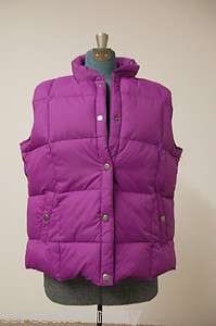   down vest Fushia purple pink small medium large XL NEW ski vest  