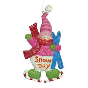  Pink Snow Day Snowman