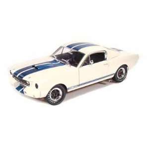  1966 Shelby GT 350R 1/18 White w/Blue Stripes Toys 