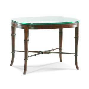  Oval Cocktail Table w/ Glass Top by Sherrill Occasional 