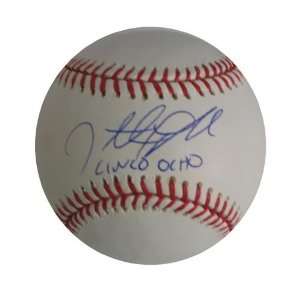 Autographed Jonathan Papelbon MLB Baseball inscribed CINQO OCHO. MLB 