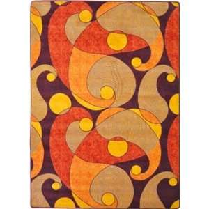  Joy Carpets Jazzy© Orange/Purple   5 4 x 7 8