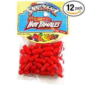Snackerz Hot Tamales, 3 Ounce Packages (Pack of 12)  