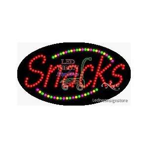 Snacks LED Sign 15 inch tall x 27 inch wide x 3.5 inch deep outdoor 
