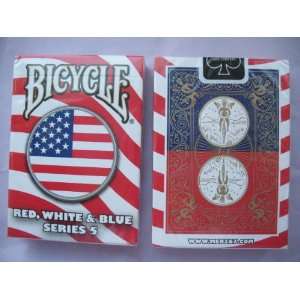  Bicycle Red, White and Blue Series 5 Circle Design Playing 