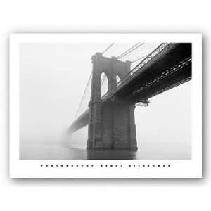  Brooklyn Bridge Fog by Henri Silberman 11.75x17.5 Art 